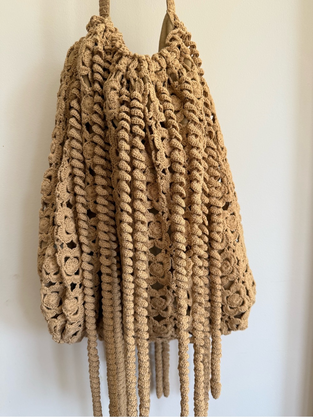 Rebecca Taylor Floral Crochet Jellyfish Bag NWT Goldenrod - Picture 8 of 16